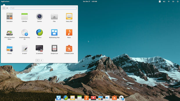 Elementary OSdesktop