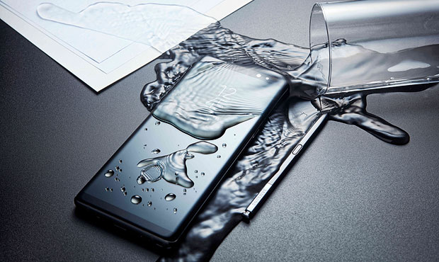 Samsung Galaxy Note 8 water spill