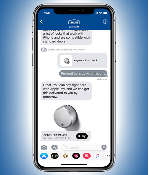 Business Chat in Messages app