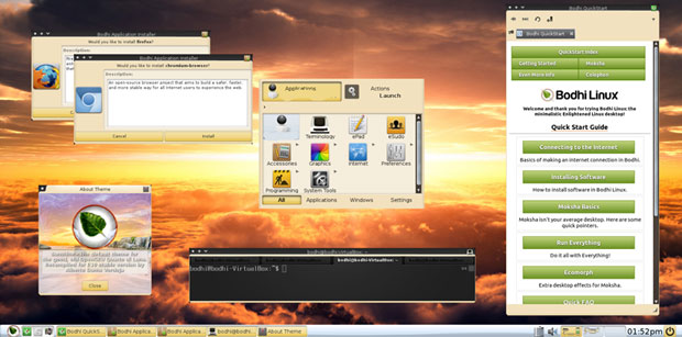 Bodhi Linux 5.0.0 desktop design
