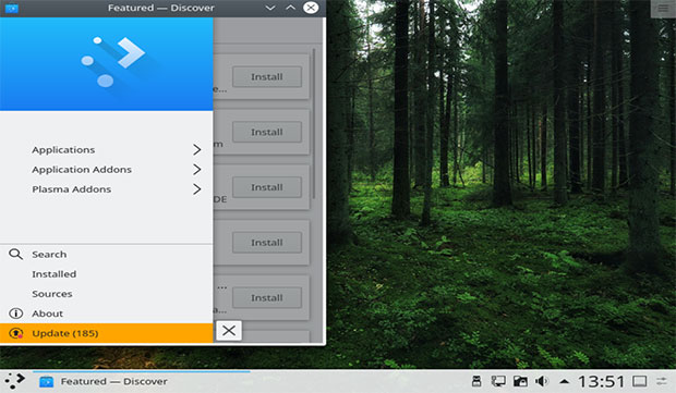 KDE Neon Discover software installer