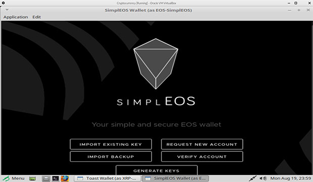 Cryptocurrency OS preconfigured cryptocurrency wallets 