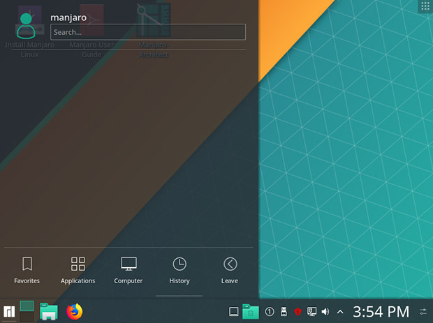 Manjaro-KDE edition screenshot