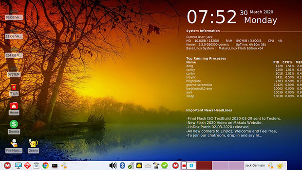 MakuluLinux Flash Xfce desktop
