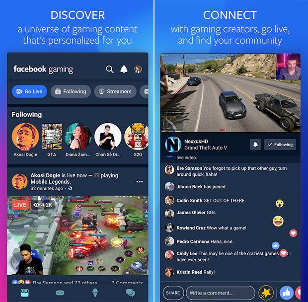 Facebook Gaming: Discover, Connect